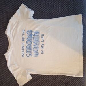 Cat and Jack Girl Strong Women White T-shirt